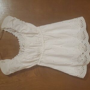 Max Studio White Eyelet Blouse